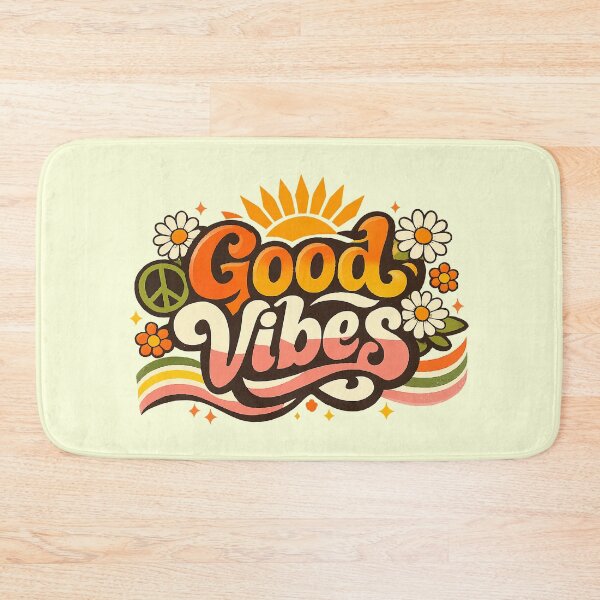 Item preview, Good Vibes Retro 70s Groovy Psychedelic Typography designed and sold by Far Out Goods.