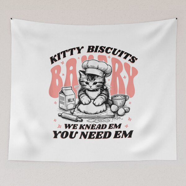Item preview, Cute Kitty Biscuits Bakery Funny Cat Lovers Baking Humor designed and sold by H3ll-Ash-Studio.