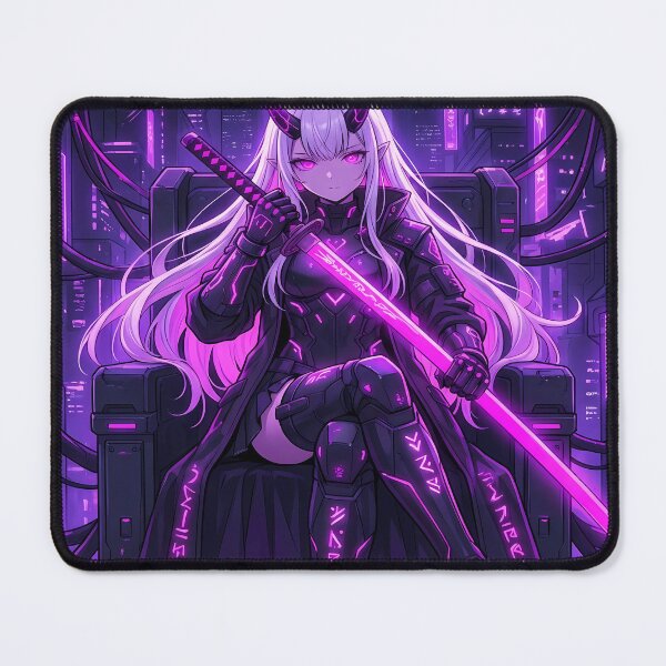 Item preview, Cyberpunk Anime Girl with Katana designed and sold by ChiqueAvenue.