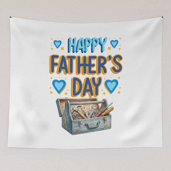 Item preview, Watercolor Handyman Toolbox with Happy Father's Day Greeting designed and sold by VibranPalette.