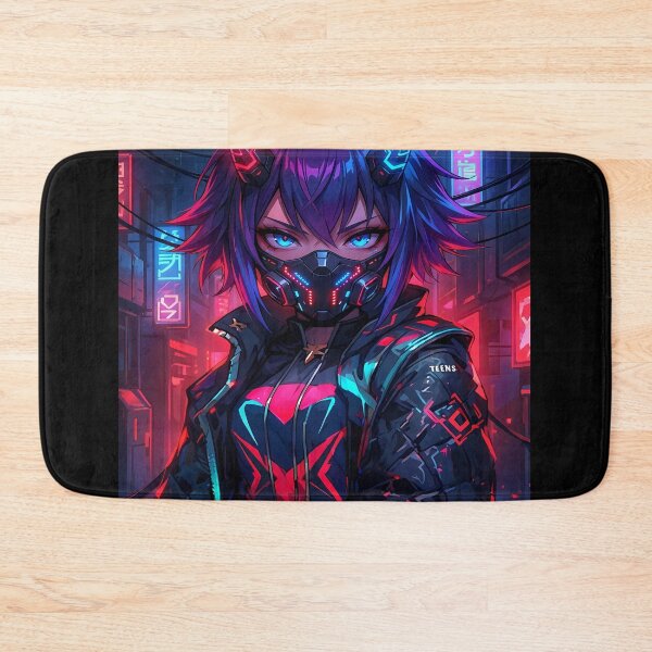 Item preview, Cyberpunk Anime Girl with Mask designed and sold by ChiqueAvenue.