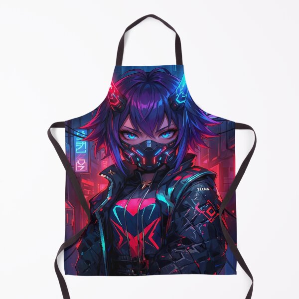 Item preview, Cyberpunk Anime Girl with Mask designed and sold by ChiqueAvenue.