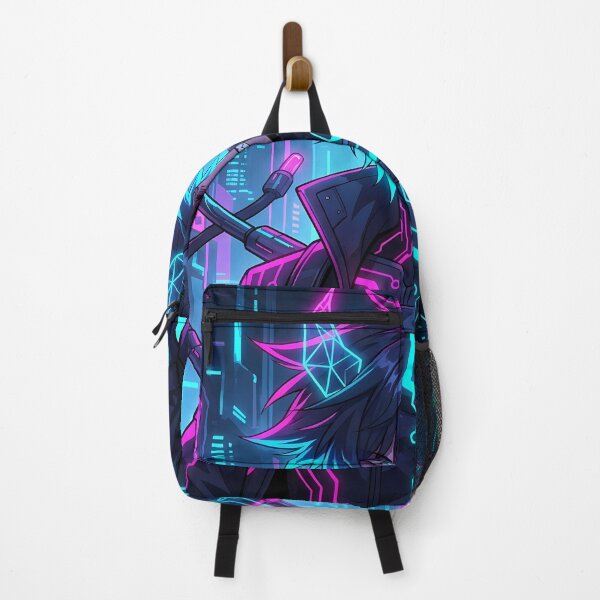 Item preview, Cyberpunk Anime Character with Neon Accents designed and sold by ChiqueAvenue.