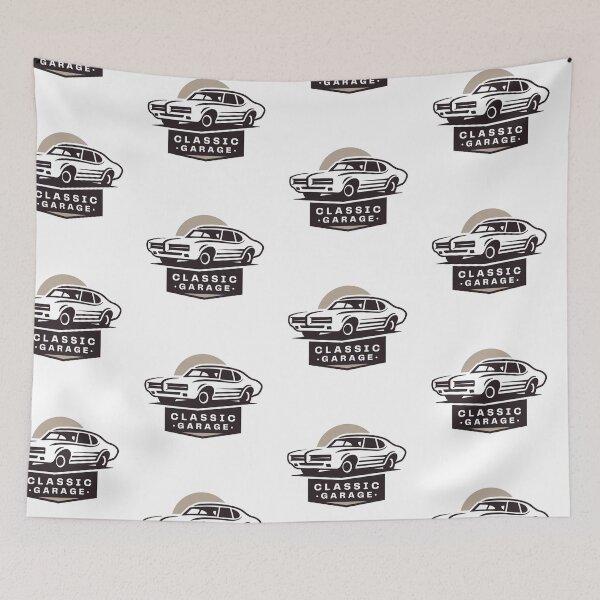 Item preview, Timeless Classic Car Blueprint Style Illustration designed and sold by therbear.