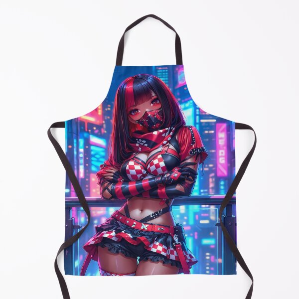 Item preview, Cyberpunk Anime Girl in Neon Cityscape designed and sold by ChiqueAvenue.