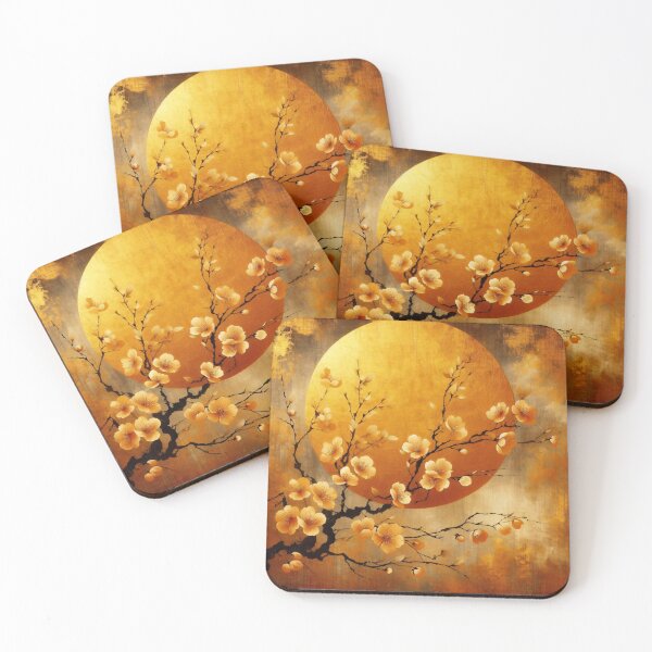 Item preview, Antique Gold Cherry Blossoms designed and sold by StudioKansai.