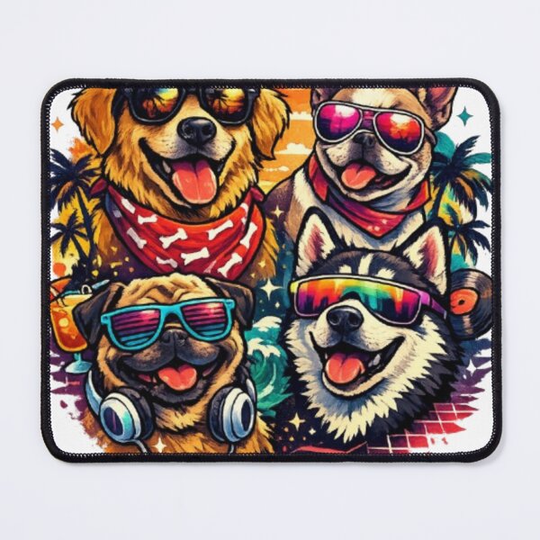 Item preview, Cool Canine Crew: Retro Sunglasses Vibes designed and sold by TheSalesGalore.