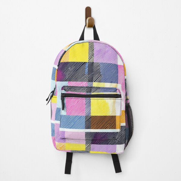 Item preview, Color Block Plaid Multcolor Splotched Distressed Abstract designed and sold by TheBohemianLark.