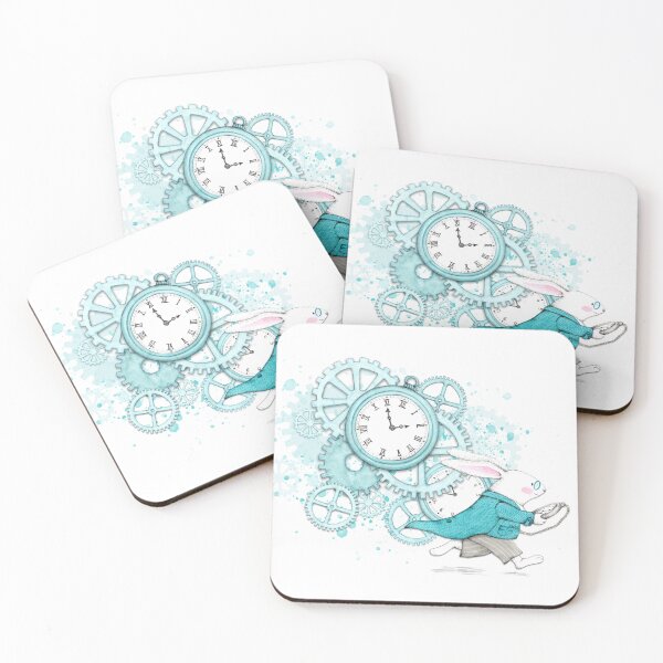 Item preview, Rabbit running with clocks designed and sold by genoveva ilustracion.