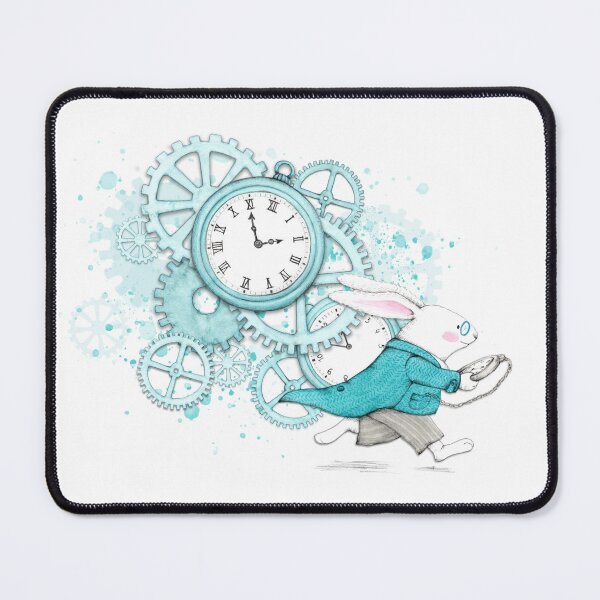 Item preview, Rabbit running with clocks designed and sold by genoveva ilustracion.