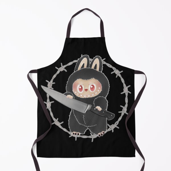 Item preview, Lafufu Parody Barbed wire and knife little monster stuffy - original digital art designed and sold by NonDecafArt.