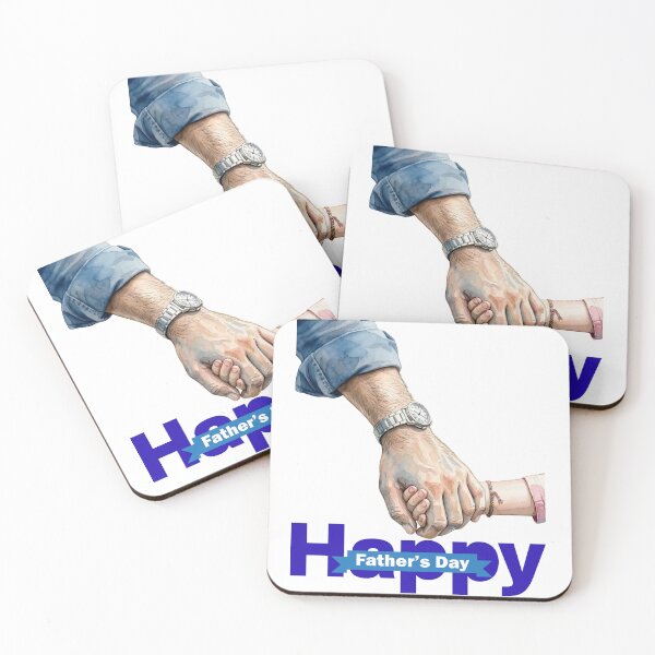 Item preview, Watercolor Father and Daughter Holding Hands Father's Day Design designed and sold by VibranPalette.