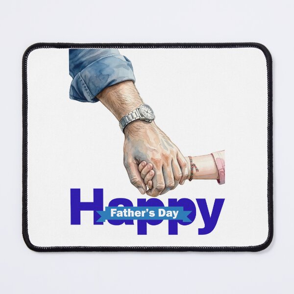 Item preview, Watercolor Father and Daughter Holding Hands Father's Day Design designed and sold by VibranPalette.