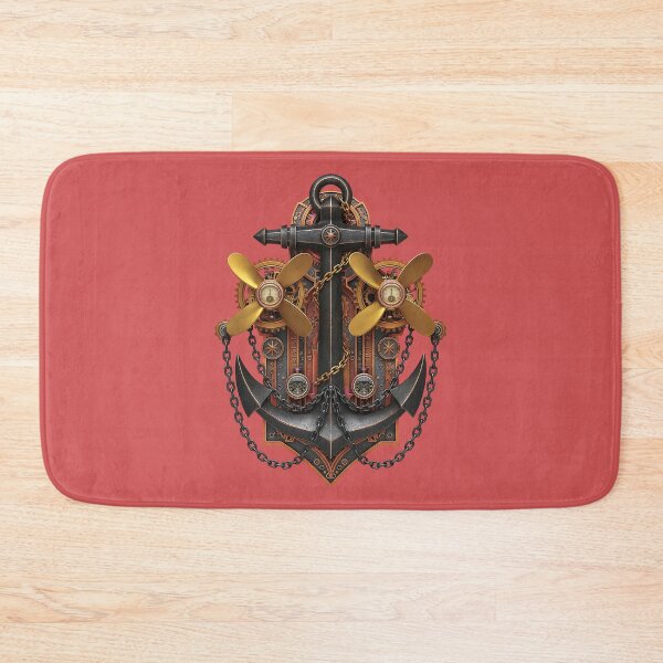 Item preview, Iron Tide Engine — Steampunk Anchor & Twin Propeller Crest designed and sold by The Visual Syllabus.