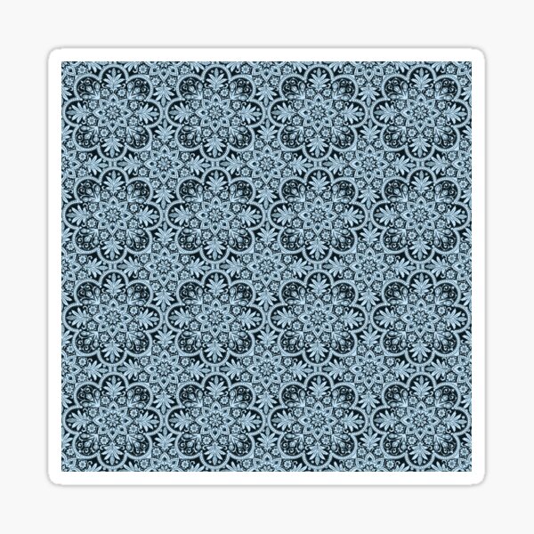 Vista previa del artículo con la obra «Patrón floral azulejo», diseñado y vendido por AM FineArtPrints.