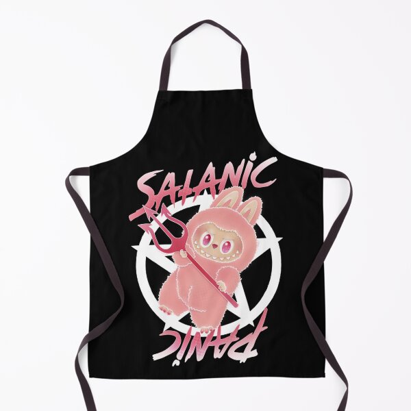 Item preview, Parody Satanic Panic cotton candy pastel pink little devil with white pentagram colorway digital art designed and sold by NonDecafArt.