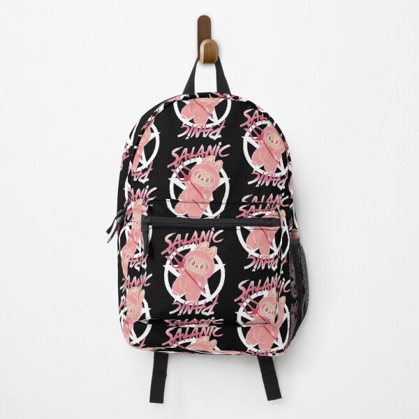 Item preview, Parody Satanic Panic cotton candy pastel pink little devil with white pentagram colorway digital art designed and sold by NonDecafArt.