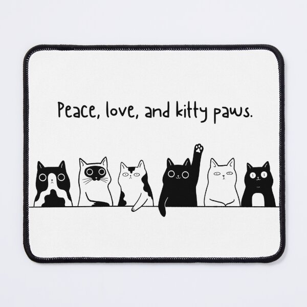 Item preview, Peace, Love, and Kitty Paws designed and sold by Japonica Style.
