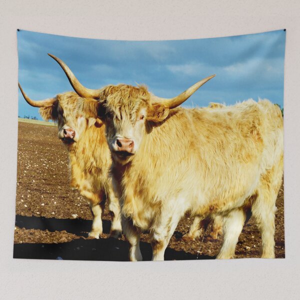 Item preview, Highland Cows Double Trouble designed and sold by A-Work-Of-Art.
