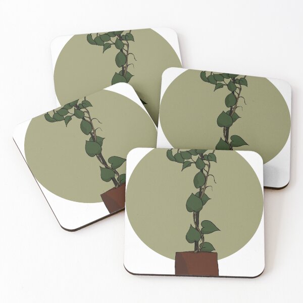 Item preview, Epipremnum aureum plant drawing with circle round designed and sold by Berlin-D-Prs.