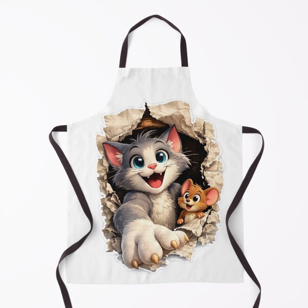 Item preview, Cute Cartoon Cat and Mouse 3D Tear Design designed and sold by TheAllInStore.