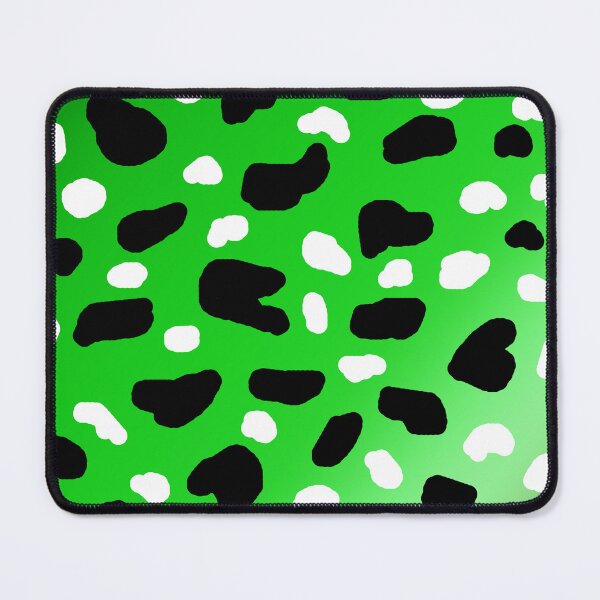 Item preview, Green Spotty Black And White Cow Print Pattern, designed and sold by A-Work-Of-Art.