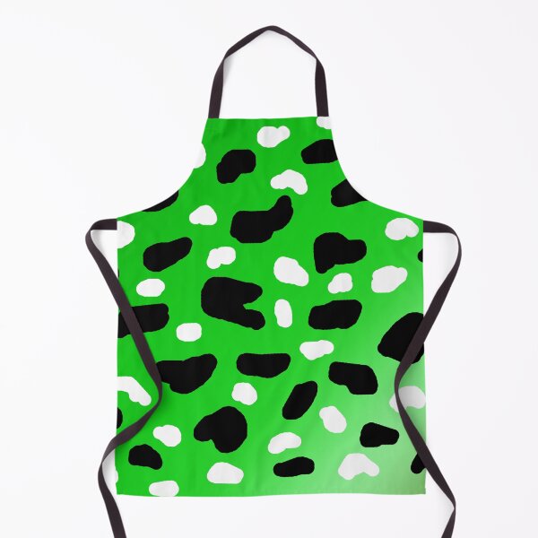 Item preview, Green Spotty Black And White Cow Print Pattern, designed and sold by A-Work-Of-Art.