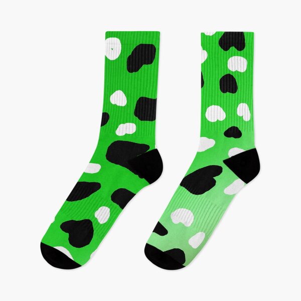 Item preview, Green Spotty Black And White Cow Print Pattern, designed and sold by A-Work-Of-Art.