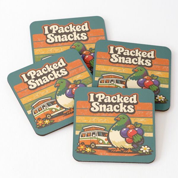 Item preview, I Packed Snacks Kererū  – Retro 70s Funny NZ Bird Road Trip designed and sold by MvuuStudio.