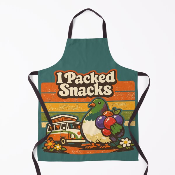 Item preview, I Packed Snacks Kererū – Retro 70s Funny NZ Bird Road Trip designed and sold by MvuuStudio.