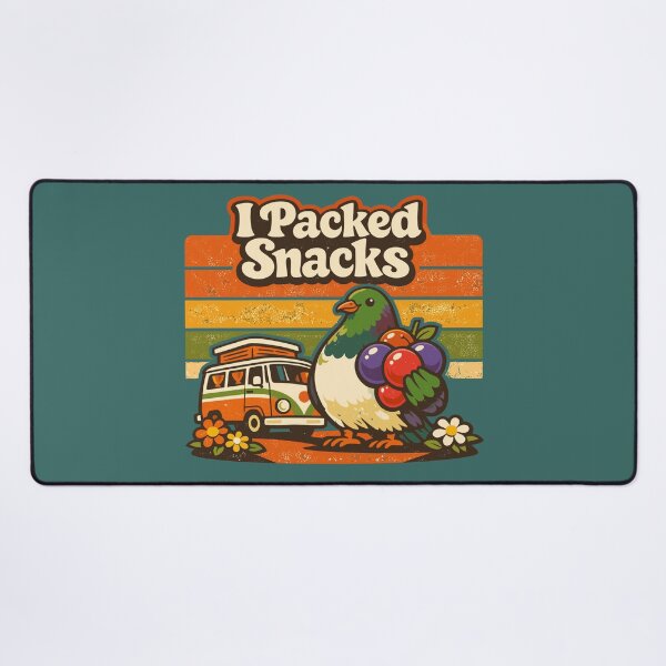 Item preview, I Packed Snacks Kererū – Retro 70s Funny NZ Bird Road Trip designed and sold by MvuuStudio.