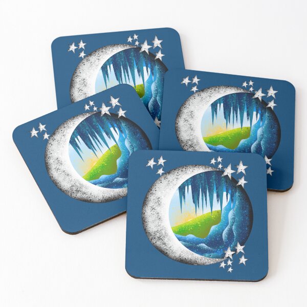 Item preview, Crescent Moon Landscape - Mystical Night Sky Scene designed and sold by TheArtOfTreble.