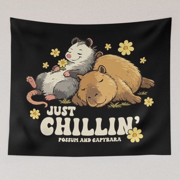 Item preview, Just Chillin' Possum and Capybara designed and sold by wingstar.