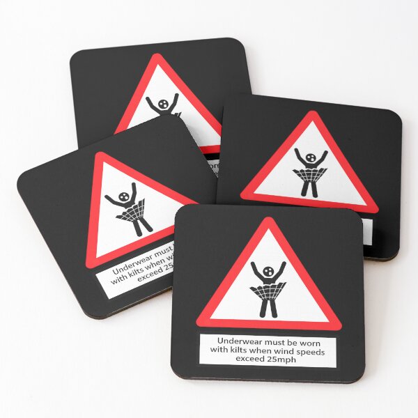 Item preview, Actual Scottish Wind Advisory Sign! Kilt Warning designed and sold by Taberland.