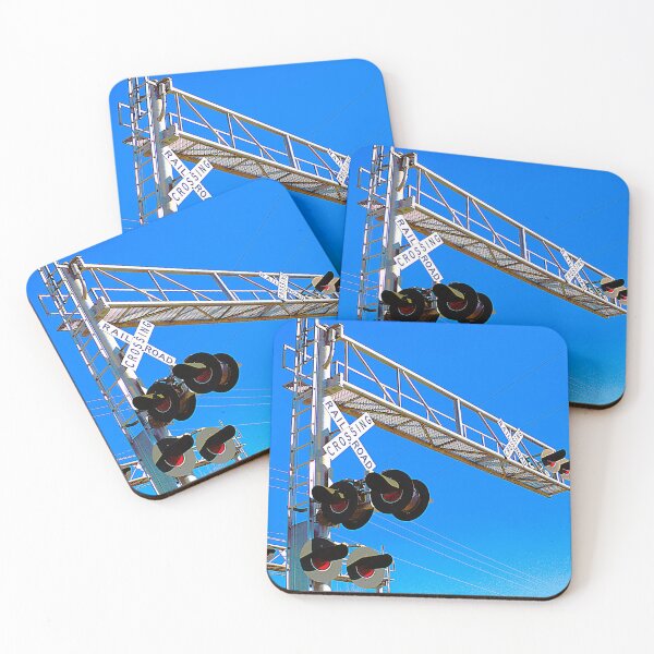 Item preview, Railroad Crossing With Left Side Mounted Cantilever Flashers designed and sold by WHBPhotoArt.