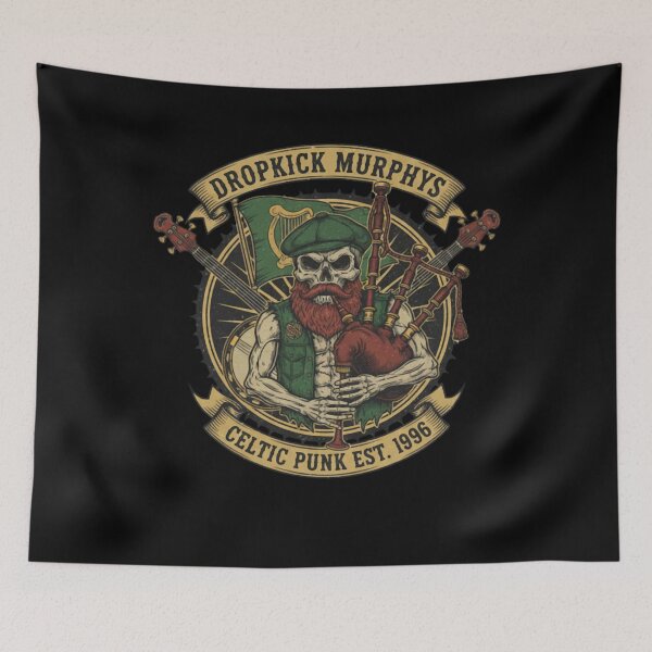 Item preview, Dropkick Murphys Bearded Skull Piper Logo Celtic Punk Fan Art  designed and sold by Elarabyonline.