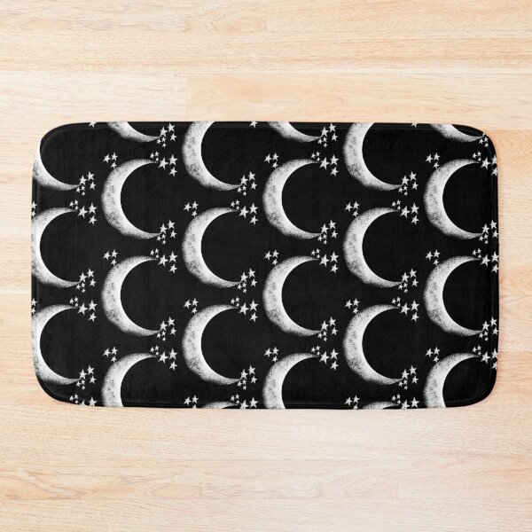Item preview, Black and White Crescent Moon - Textured Monochrome Lunar Art designed and sold by TheArtOfTreble.