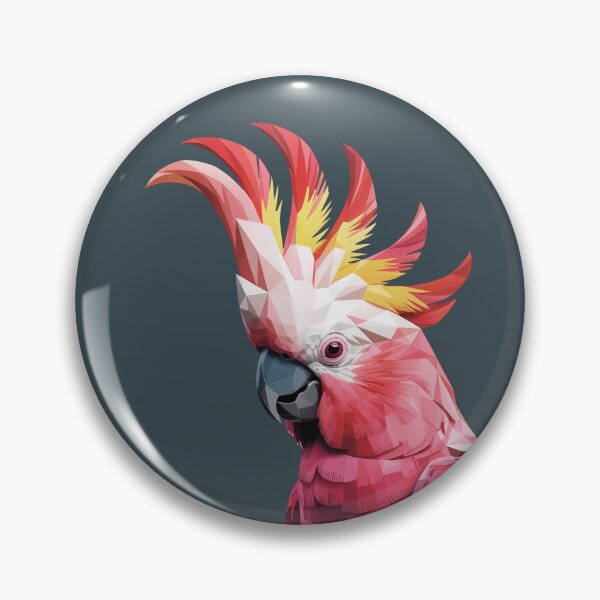Item preview, Geometric Pink Cockatoo - Watercolor Low Poly Australian Bird Art designed and sold by Wennebabs.