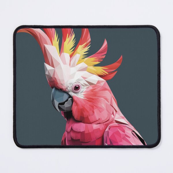 Item preview, Geometric Pink Cockatoo - Watercolor Low Poly Australian Bird Art designed and sold by Wennebabs.