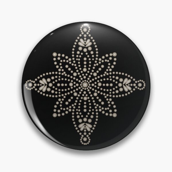Item preview, white bead star flower designed and sold by Lisa Bittinger.