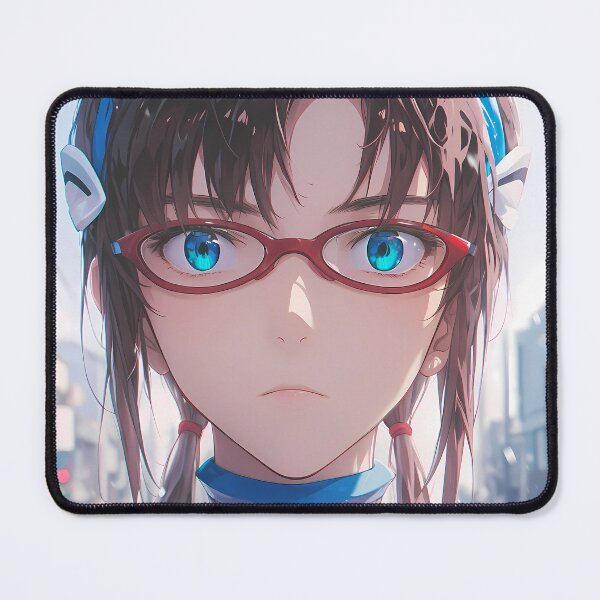 Item preview, Mari Makinami Neon Genesis Evangelion Glasses Blue Eyes City Rainy designed and sold by mildaclairmo.