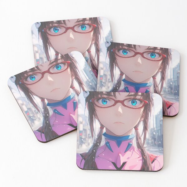 Item preview, Mari Makinami Neon Genesis Evangelion Glasses Blue Eyes City Rainy designed and sold by mildaclairmo.