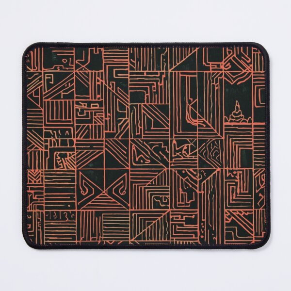 Item preview, Minoan Pulse: Red Geometric Linear Maze designed and sold by optimusprime39.