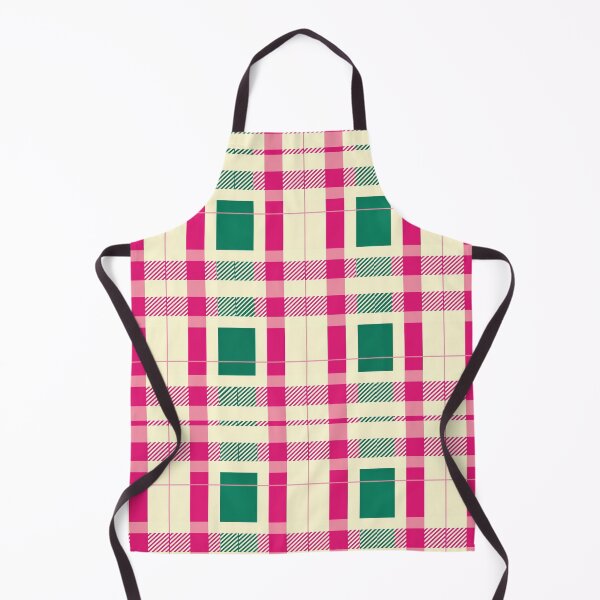Item preview, Hot Pink Kelly Green & Cream Block Plaid designed and sold by TheBohemianLark.