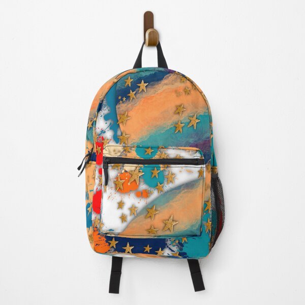 Item preview, "Abstract Cosmic Planet - Gold Stars Nebula Splatter designed and sold by TheArtOfTreble.