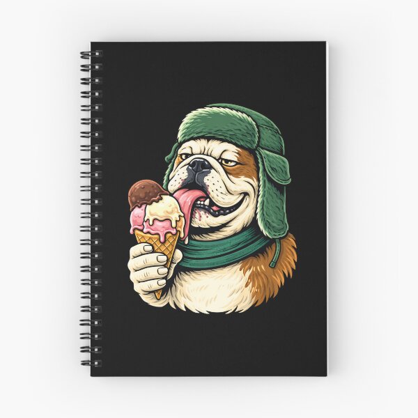 Item preview, Ice Cream Bulldog – Ironic Winter Streetwear Aesthetic Art designed and sold by ColorSplash123.