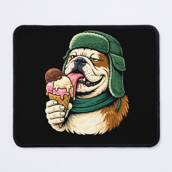 Item preview, Ice Cream Bulldog – Ironic Winter Streetwear Aesthetic Art designed and sold by ColorSplash123.