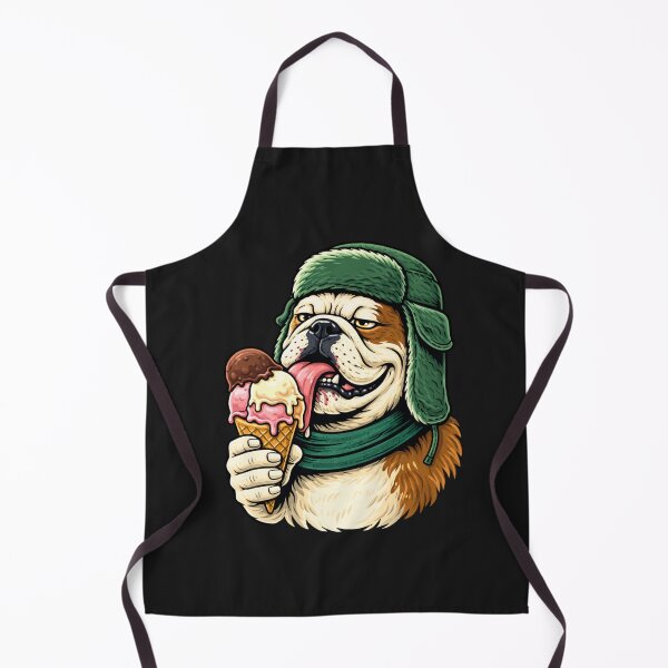 Item preview, Ice Cream Bulldog – Ironic Winter Streetwear Aesthetic Art designed and sold by ColorSplash123.