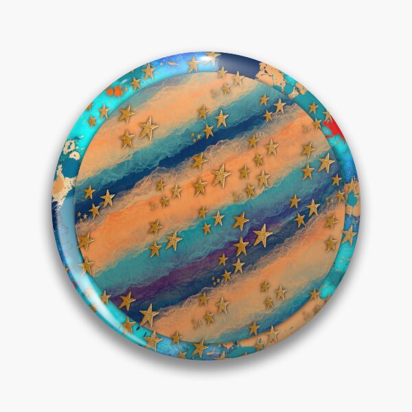 Item preview, Cosmic Nebula Planet - Gold Stars Abstract Splatter designed and sold by TheArtOfTreble.