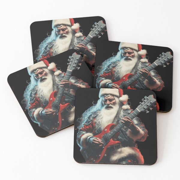 Item preview, Heavy Metal Christmas Metalhead Santa Guitarist designed and sold by creamypods.
